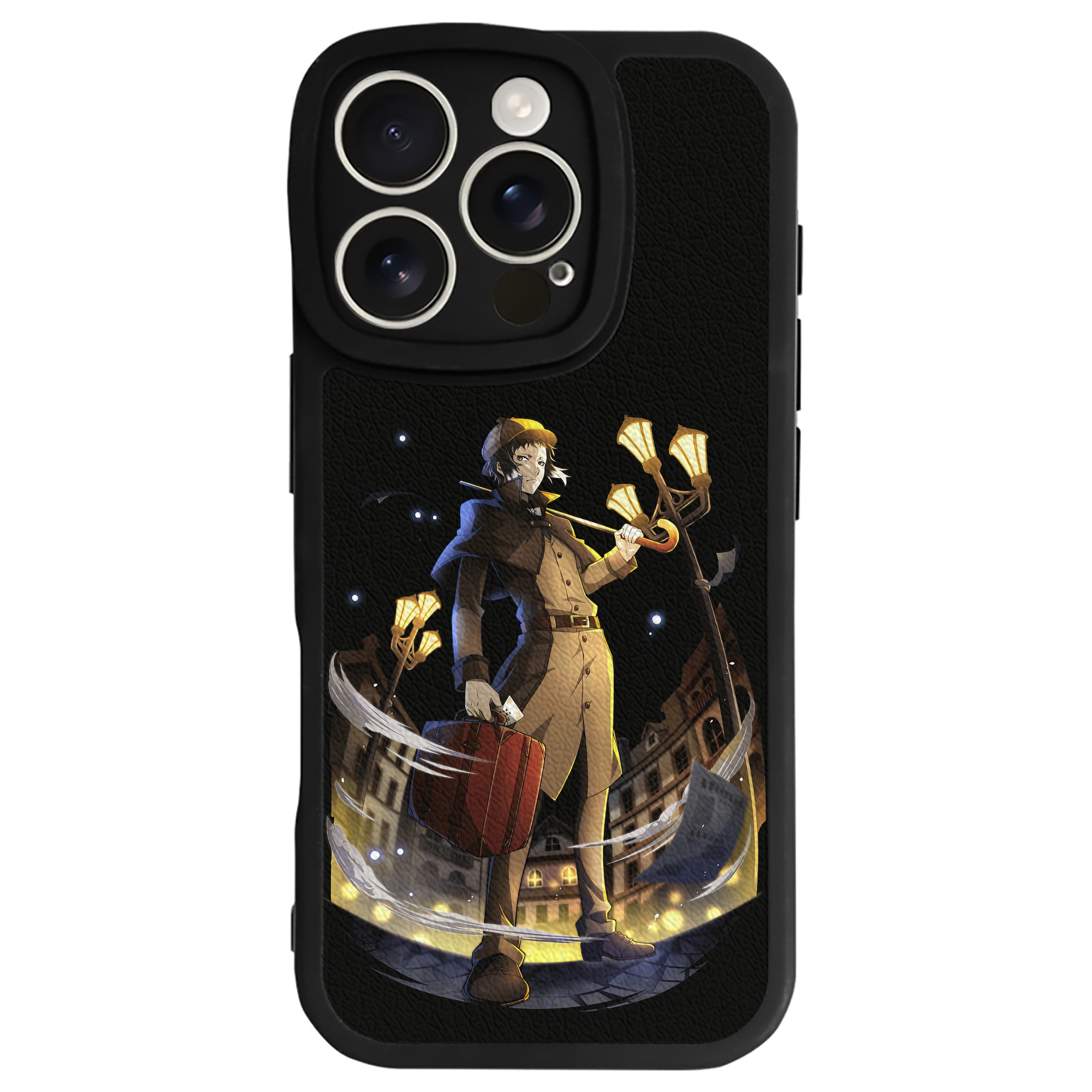 （画像用） 文豪ストレイドッグス Bungo Stray Dogs 【iPhone 16シリーズ対応】シリコンスマホケース（レザー調） 材質：シリコン